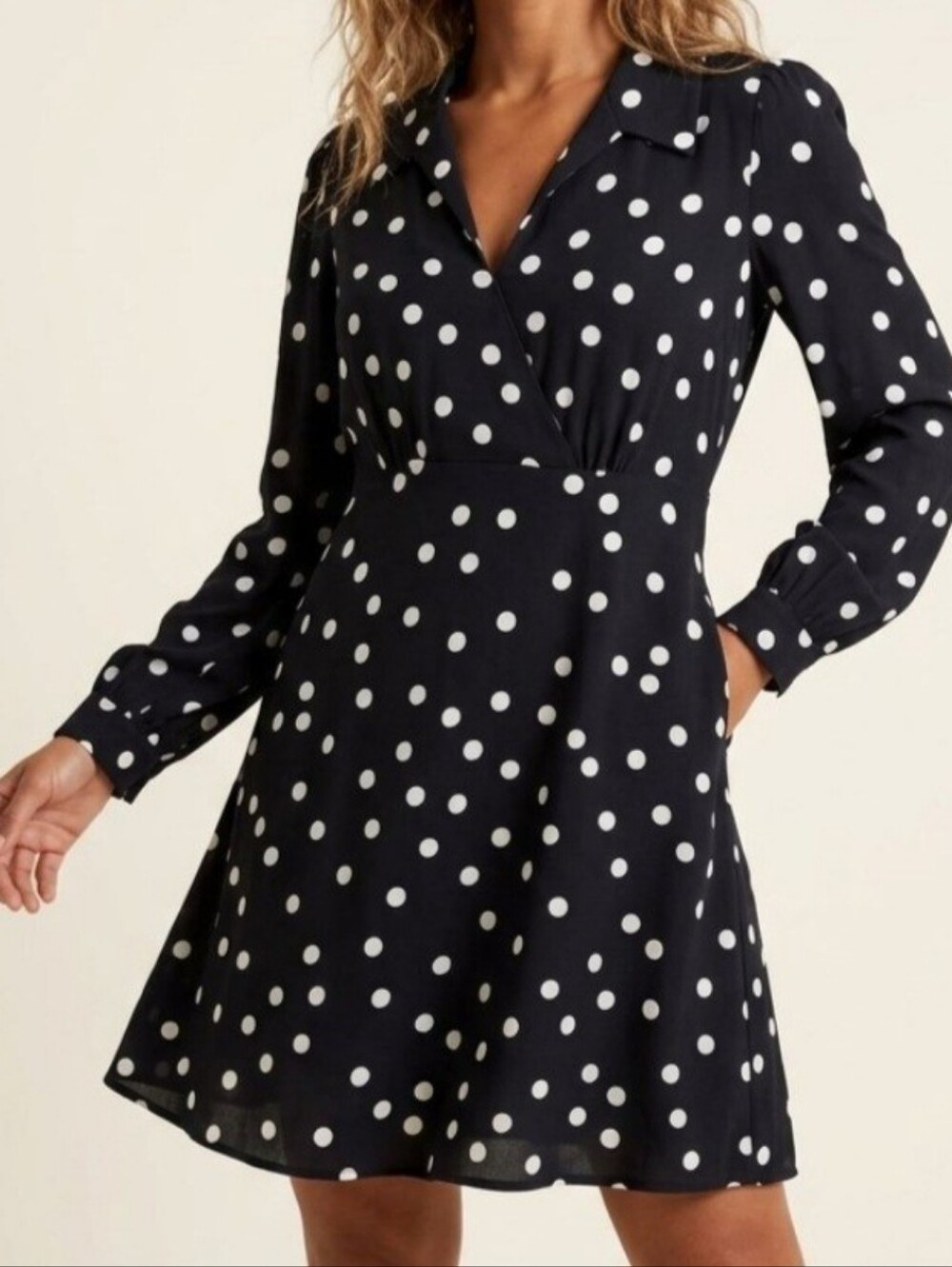 On 34th - Polka Dot Dress - Black & White